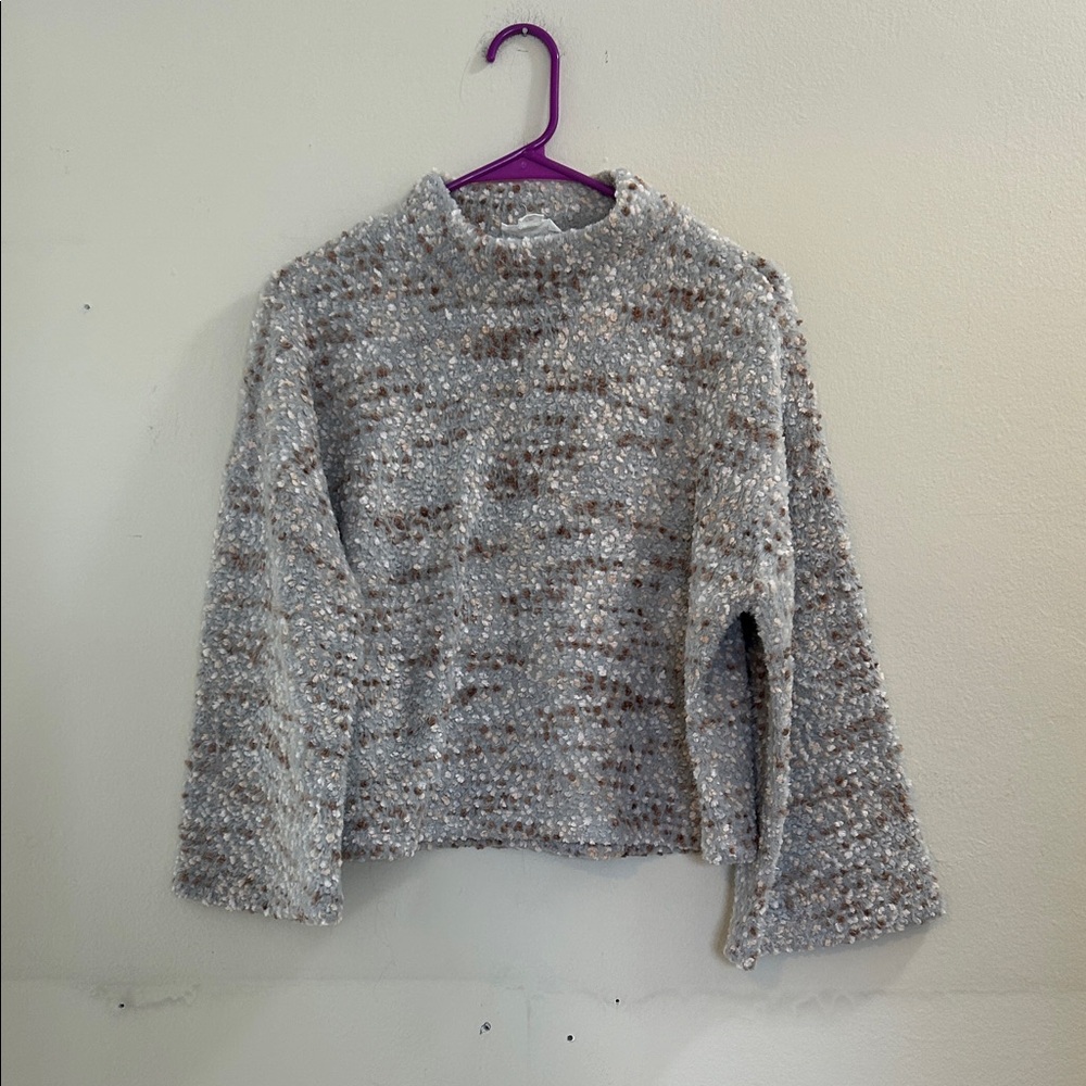 Love Riche Speckled Gray and Brown Sweater